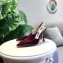 Dior Heel 9.5cm J'Adior Slingback Pumps High-Heeled Shoe Patent Leather Burgundy 2018