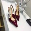 Dior Heel 9.5cm J'Adior Slingback Pumps High-Heeled Shoe Patent Leather Burgundy 2018