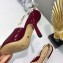 Dior Heel 9.5cm J'Adior Slingback Pumps High-Heeled Shoe Patent Leather Burgundy 2018