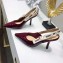 Dior Heel 9.5cm J'Adior Slingback Pumps High-Heeled Shoe Patent Leather Burgundy 2018