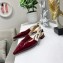 Dior J'Adior Slingback Ballet Flat Pumps Shoe Patent Leather Burgundy 2018