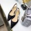 Dior J'Adior Slingback Ballet Flat Pumps Shoe Patent Leather Black 2018