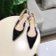 Dior J'Adior Slingback Ballet Flat Pumps Shoe Patent Leather Black 2018