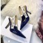 Dior Heel 9.5cm J'Adior Slingback Pumps High-Heeled Shoe Patent Leather Blue 2018