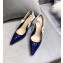 Dior Heel 6.5cm J'Adior Slingback Pumps High-Heeled Shoe Patent Leather Blue 2018