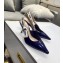 Dior Heel 6.5cm J'Adior Slingback Pumps High-Heeled Shoe Patent Leather Blue 2018