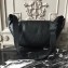 Balenciaga Embroidered Logo Lambskin Belt Bag Black 