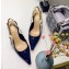 Dior Heel 6.5cm J'Adior Slingback Pumps High-Heeled Shoe Patent Leather Blue 2018