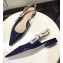 Dior J'Adior Slingback Ballet Flat Pumps Shoe Patent Leather Blue 2018