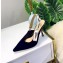 Dior Heel 9.5cm J'Adior Slingback Pumps High-Heeled Shoe Velvet Black 2018 