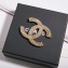 Chanel Stripes CC Brooch AB0780 Gold/Blue 2018