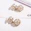Chanel Short Earrings AB0674 Gold/Pearly White/Crystal 2018