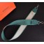 Hermes Wide Fabric Shoulder Strap Green/Silver 