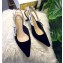 Dior Heel 6.5cm J'Adior Slingback Pumps High-Heeled Shoe Velvet Black 2018