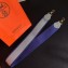 Hermes Wide Fabric Shoulder Strap Violet/Grey