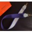 Hermes Wide Fabric Shoulder Strap Violet/Grey