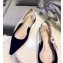 Dior J'Adior Slingback Ballet Flat Pumps Shoe Velvet Dark Blue 2018