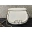 Valentino VSling Shoulder Bag in Grainy Calfskin With Tone-On-Tone Enamel 8030 White 2023