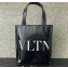 Valentino VLTN Tote bag in Crinkled Leather 0047 Black 2023