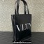Valentino VLTN Tote bag in Crinkled Leather 0047 Black 2023