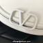 Valentino VSling Shoulder Bag in Grainy Calfskin With Tone-On-Tone Enamel 8030 White 2023