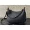 Valentino Small Rockstud Hobo bag in Grainy Calfskin 0313 Black 2023
