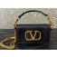 Valentino Locò micro Bag In Calfskin Leather With Chain 416 Black 2023