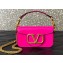 Valentino Locò micro Bag In Calfskin Leather With Chain 416 Fuchsia 2023