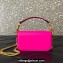 Valentino Locò micro Bag In Calfskin Leather With Chain 416 Fuchsia 2023