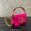 Valentino Locò micro Bag In Calfskin Leather With Chain 416 Fuchsia 2023