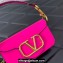 Valentino Locò micro Bag In Calfskin Leather With Chain 416 Fuchsia 2023