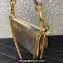 Valentino Locò micro Bag In Calfskin Leather With Chain 416 Metallic Gold 2023