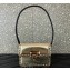 Valentino Rockstud23 Small Shoulder Bag In Smooth Calfskin 0242 Mirror Gold 2023