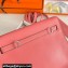 Hermes Evercolor Kelly Danse Shoulder bag Rouge Pink with Silver Hardware (full handmade)
