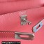 Hermes Evercolor Kelly Danse Shoulder bag Rouge Pink with Silver Hardware (full handmade)