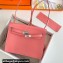 Hermes Evercolor Kelly Danse Shoulder bag Rouge Pink with Silver Hardware (full handmade)