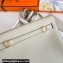 Hermes Evercolor Kelly Danse Shoulder bag White with Gold Hardware (full handmade)