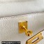 Hermes Evercolor Kelly Danse Shoulder bag White with Gold Hardware (full handmade)