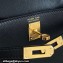 Hermes Evercolor Kelly Danse Shoulder bag Black with Gold Hardware (full handmade)
