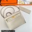 Hermes Evercolor Kelly Danse Shoulder bag White with Gold Hardware (full handmade)