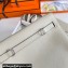 Hermes Evercolor Kelly Danse Shoulder bag White with Silver Hardware (full handmade)