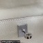 Hermes Evercolor Kelly Danse Shoulder bag White with Silver Hardware (full handmade)