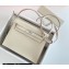 Hermes Evercolor Kelly Danse Shoulder bag White with Silver Hardware (full handmade)