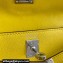 Hermes Evercolor Kelly Danse Shoulder bag Yellow with Silver Hardware (full handmade)