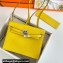 Hermes Evercolor Kelly Danse Shoulder bag Yellow with Silver Hardware (full handmade)