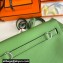 Hermes Evercolor Kelly Danse Shoulder bag Green with Silver Hardware (full handmade)
