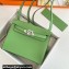 Hermes Evercolor Kelly Danse Shoulder bag Green with Silver Hardware (full handmade)
