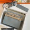 Hermes Evercolor Kelly Danse Shoulder bag Light Gray with Silver Hardware (full handmade)