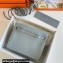 Hermes Evercolor Kelly Danse Shoulder bag Light Gray with Silver Hardware (full handmade)