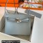 Hermes Evercolor Kelly Danse Shoulder bag Light Gray with Silver Hardware (full handmade)